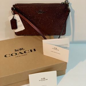 COACH AUTHENTIC WRISTLET METALLIC CHERRY NEW $85